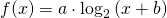 f(x)=a\cdot \log_{2} \left ( x+b \right )