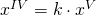 x^{IV}=k\cdot x^{V}