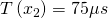 T\left ( x_{2} \right )=75\mu s