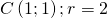  C\left ( 1;1 \right ); r=2
