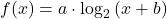 f(x)=a\cdot \log_{2} \left ( x+b \right ) 