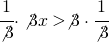 \cfrac{1}{\not{3}}\cdot \not{3}x>\not{3}\cdot \cfrac{1}{\not{3}}