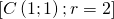 \left [ C\left ( 1;1 \right ); r=2 \right ]