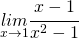 \underset{x\rightarrow1}{lim}\cfrac{x-1}{x^{2}-1}