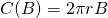 C(B)=2\pi r B