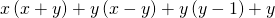 x\left(x+y\right)+y\left(x-y\right)+y\left(y-1\right)+y