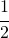 \cfrac{1}{2}