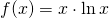 f(x)=x\cdot \ln x