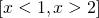 \left [ x<1,x>2 \right ]