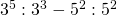   3^{5}:3^{3}-5^{2}:5^{2}