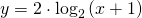 y=2\cdot \log _{2}\left ( x+1 \right )