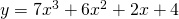 y=7x^{3}+6x^{2}+2x+4