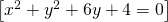 \left [x^2+y^2+6y+4=0  \right ]